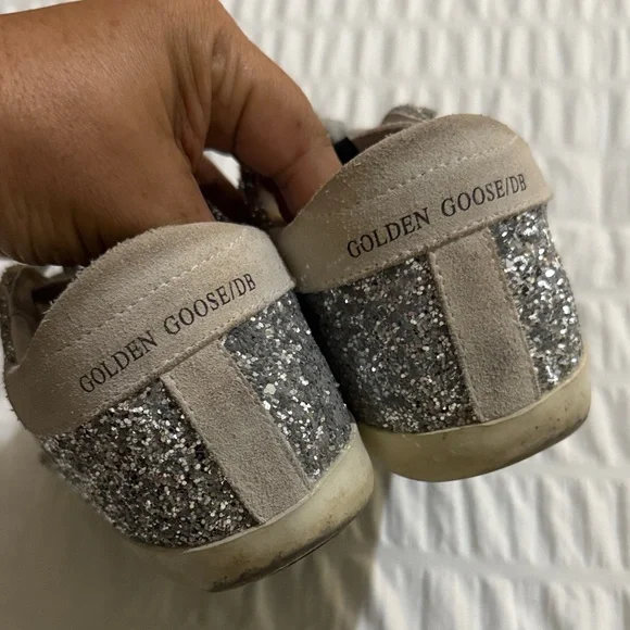 Golden Goose Silver Glitter Sneakers - Picture 4 of 10